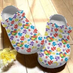 Autism Awareness Day Heart Autism Puzzle Pieces Shoes