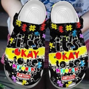 Autism Awareness Day It’s Ok To Be Different Puzzle Pieces Shoes
