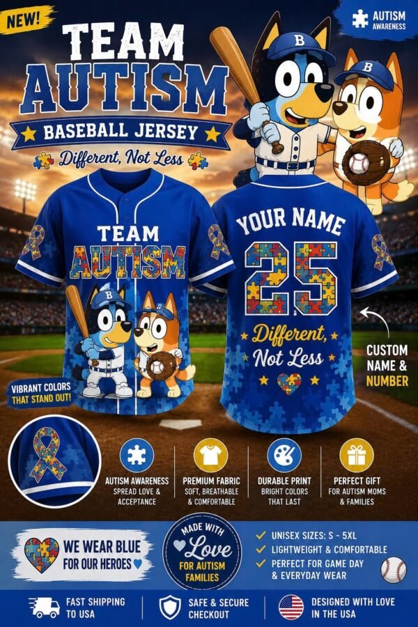 Bluey And Bingo Custom Baseball Jersey