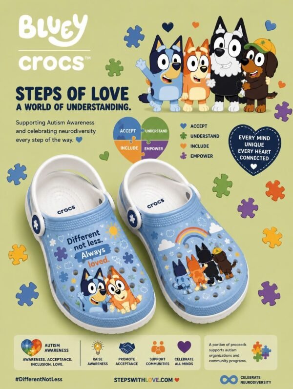 Bluey Autism Awareness Shoes