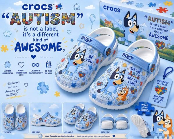 Bluey Autism Awareness Shoes