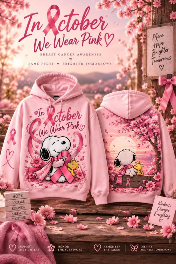 SNP October We Wear Pink 3D Hoodie