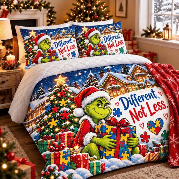 Grinch Quilt Bedding Set