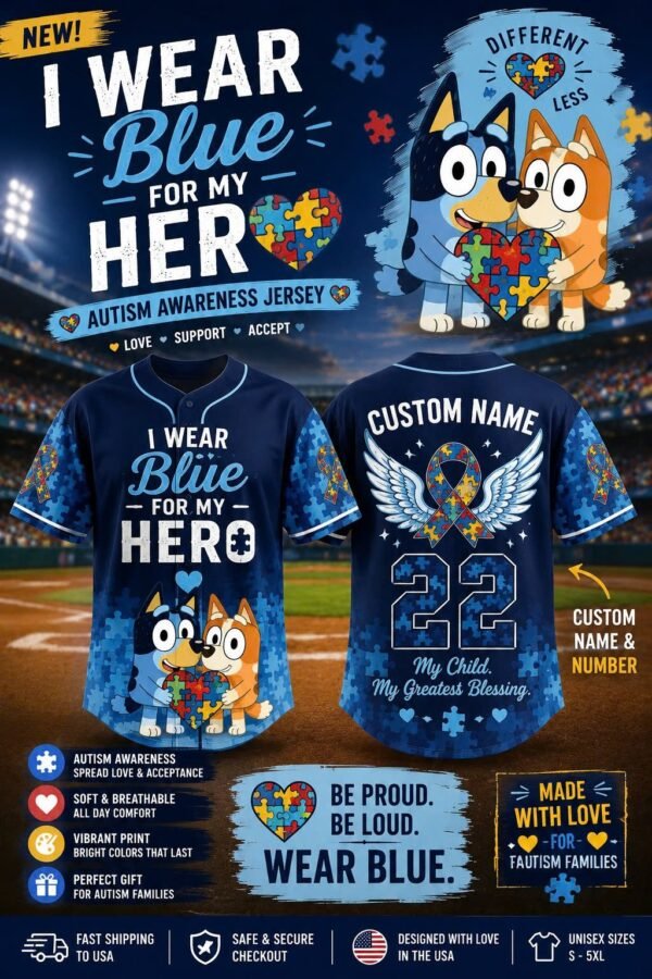 Bluey And Bingo Custom Baseball Jersey