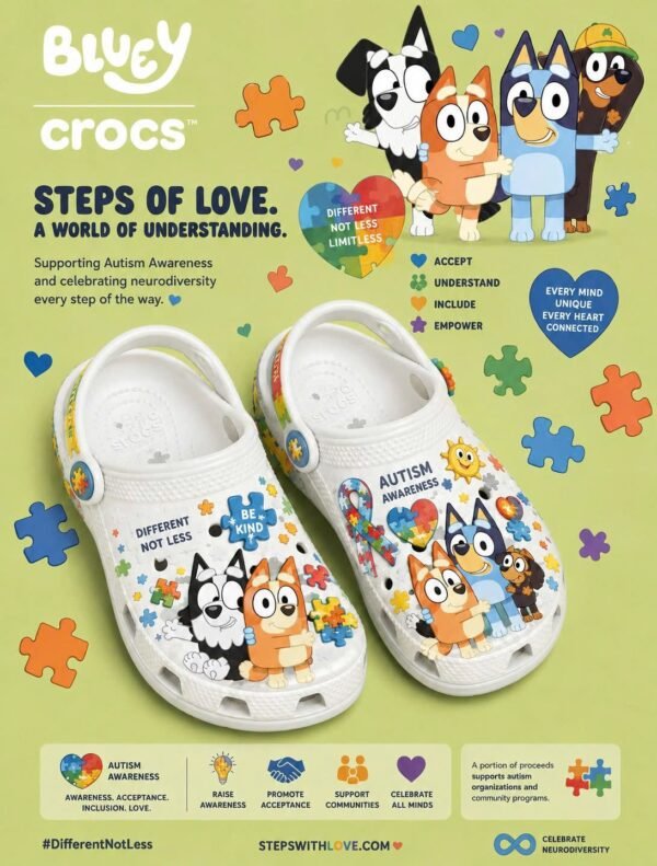 Bluey Autism Awareness Shoes