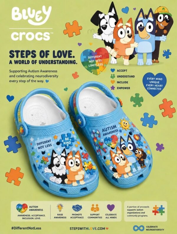 Bluey Autism Awareness Shoes