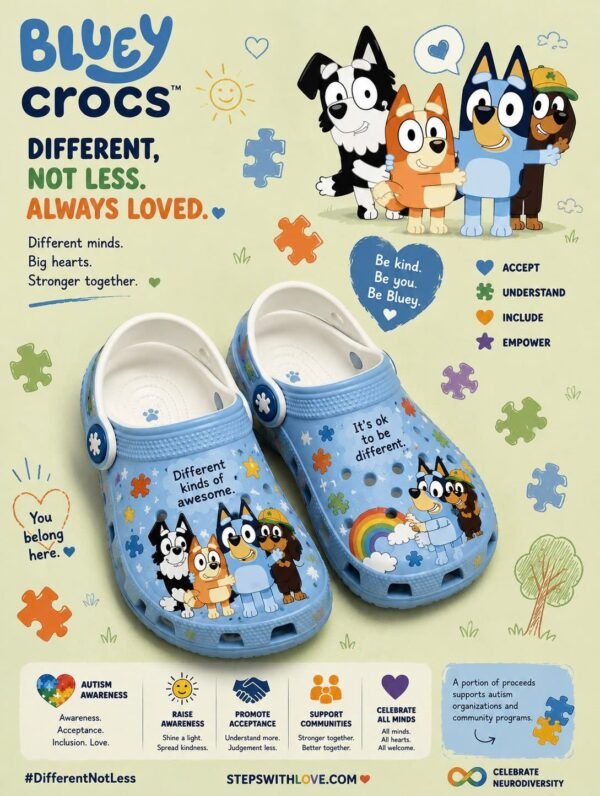 Bluey Autism Awareness Shoes