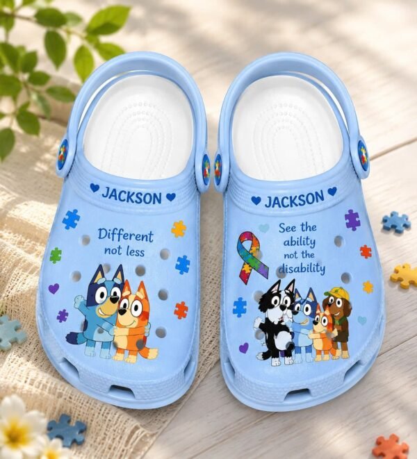 Personalized Bluey Autism Awareness Shoes